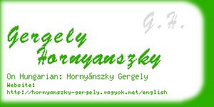 gergely hornyanszky business card