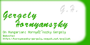gergely hornyanszky business card